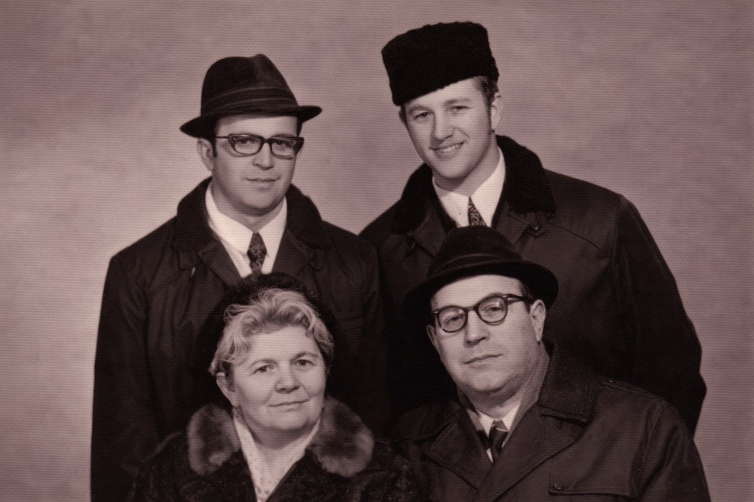 The Klaynberg family — Masha, Alexander, and their two sons Lev and Joseph.
