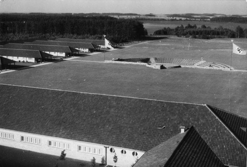 The Ordensburg Krössinsee complex near Falkenburg, photographed circa 1934.